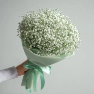 Монобукет из гипсофилы &laquo;Молочная вуаль&raquo; 0