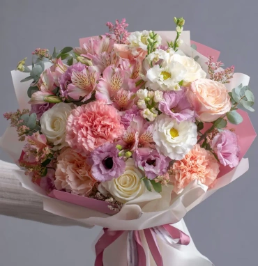Букет с альстромериями «Калейдоскоп чувств»