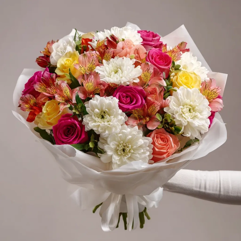 Букет с альстромериями &laquo;Взрыв цвета&raquo;