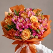 Букет с альстромериями &laquo;Праздник цвета&raquo; 0