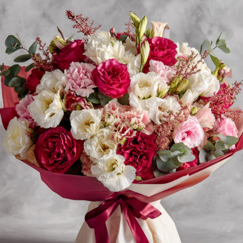 Букет с эустомами &laquo;Ароматный штрих&raquo;