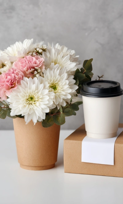 Подарочный набор с кофе «Цветочный латте»