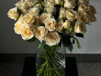 Белые облачные розы