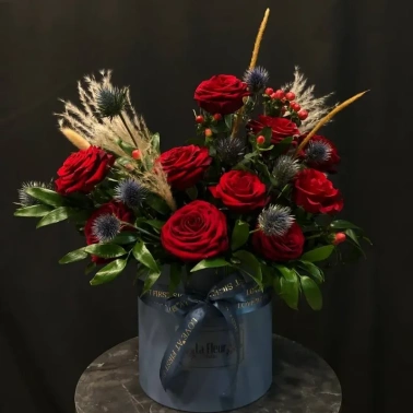 Цветочная композиция из роз «Сладкий ноябрь»