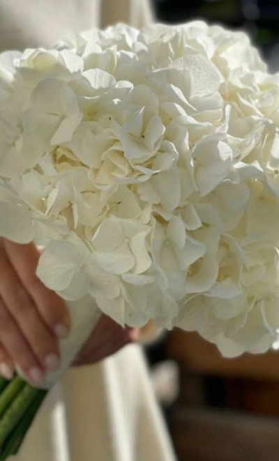 Свадебный букет из гортензии