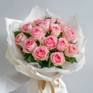15 розовых эквадорских роз 0