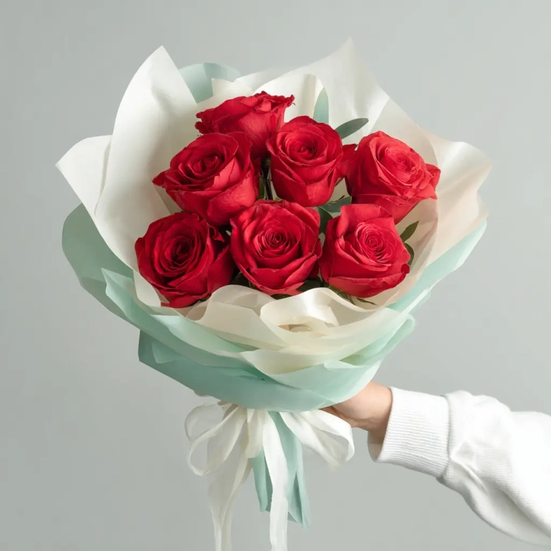 Красные розы &laquo;Летящий огонь&raquo;