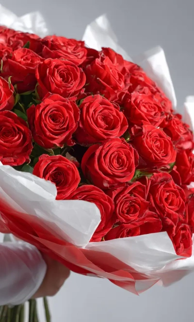 Красные розы «Карминовый взгляд»